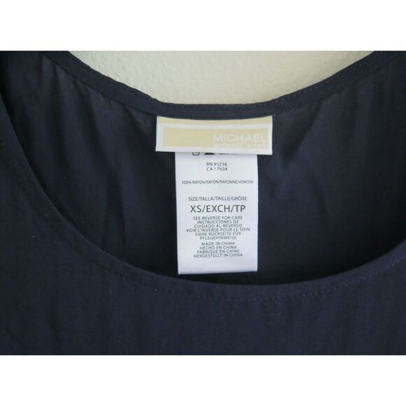 Michael Kors MM4H564 Women Sz XS Navy Blue Cold Shoulder Cover Up Dress $80 - Picture 3 of 5